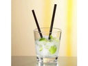 depa Cocktail Strohhalme 200 Stück, Schwarz