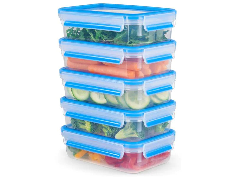 Emsa Vorratsbehälter Clip &amp; Close 5-teilig, 4 l, Transparent
