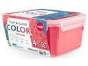 Emsa Vorratsbehälter Clip &amp; Close 4-teilig, 3.55 l, Rot
