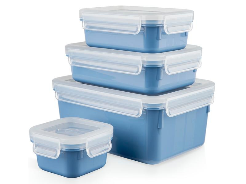 Emsa Vorratsbehälter Clip &amp; Close 4-teilig, 3.55 l, Blau