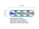 SLIM Slimpatchkabel  Cat 6A, U/FTP, 5 m, Gelb