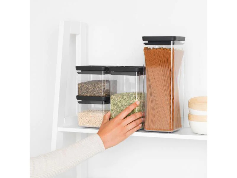 Brabantia Vorratsbehälter TASTY+ 4 Stück, 4.6 l, Transparent