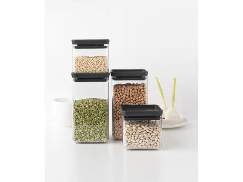 Brabantia Vorratsbehälter TASTY+ 4 Stück, 4.6 l, Transparent