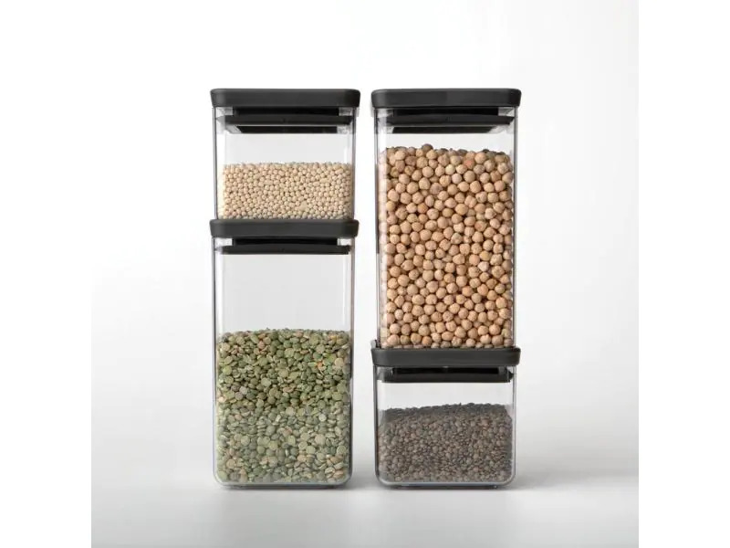 Brabantia Vorratsbehälter TASTY+ 4 Stück, 4.6 l, Transparent