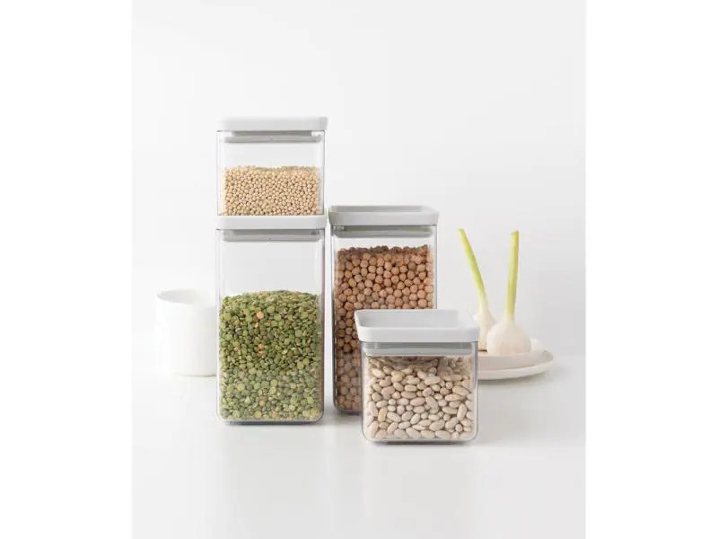 Brabantia Vorratsbehälter TASTY+ 4 Stück, 4.6 l, Transparent