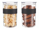 Bodum Vorratsglas Presso 2 Stück, 1 l, Schwarz/Transparent