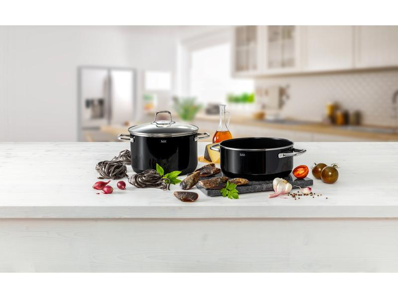 Silit Kochtopf Elegance Line 24 cm, Schwarz