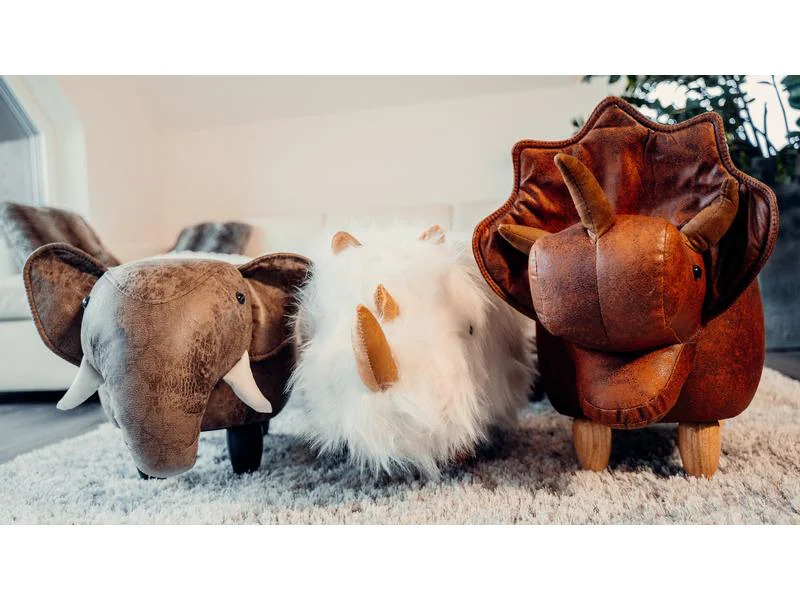 zoosy Hocker Dino Bolle Braun