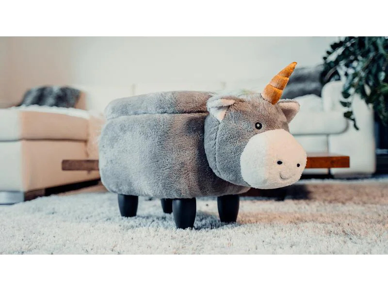 zoosy Hocker Einhorn Enea Grau