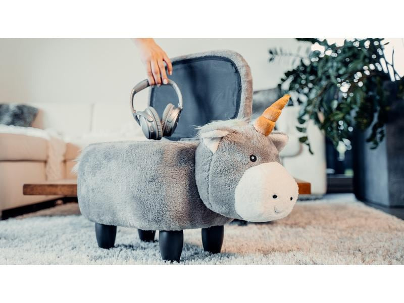 zoosy Hocker Einhorn Enea Grau