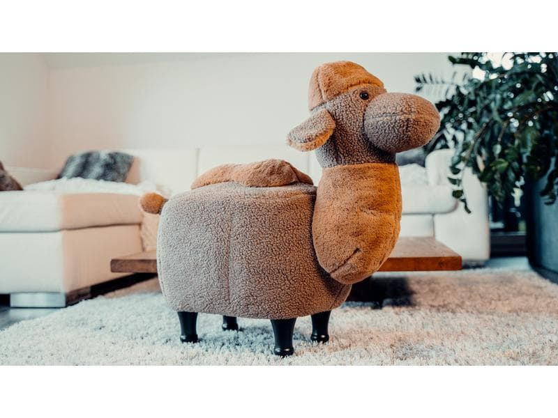zoosy Kinderhocker Kamel Gustav Braun