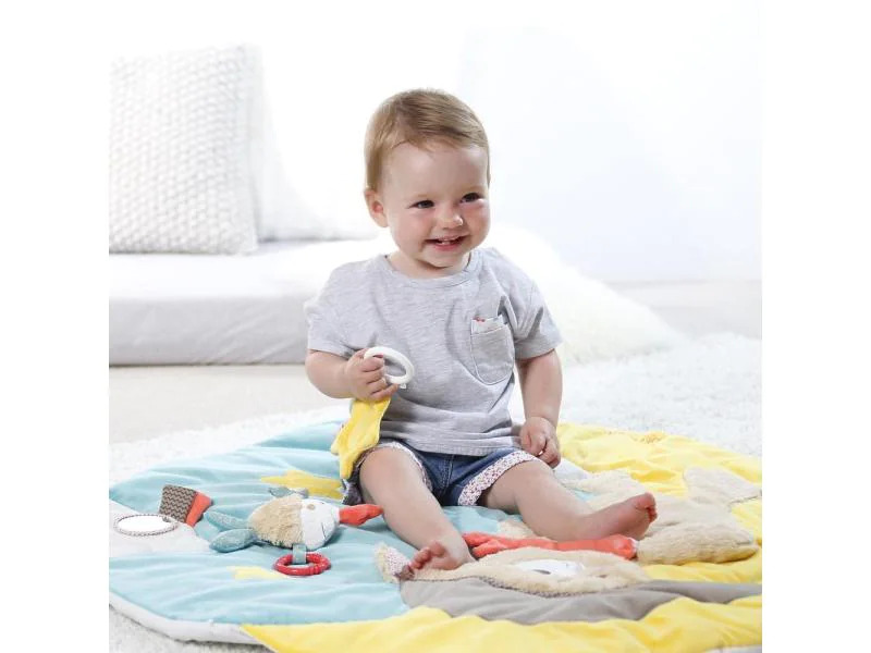 fehn Krabbeldecke mit Spielbogen Bär Bruno