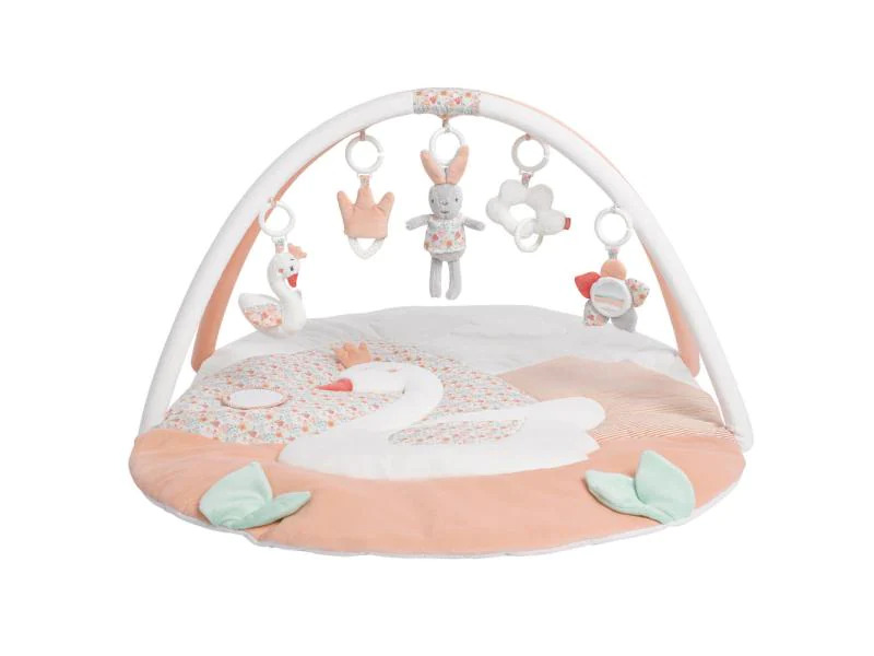 fehn Krabbeldecke mit Spielbogen Schwanensee