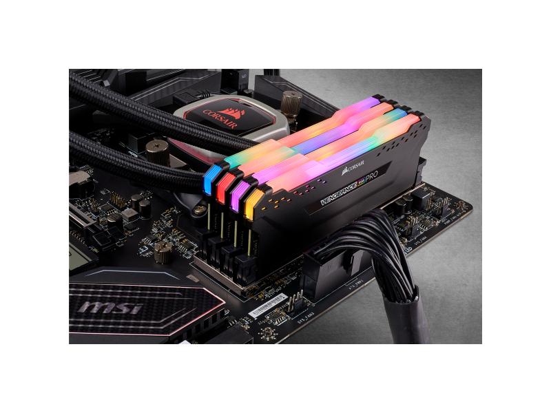 Corsair DDR4-RAM Vengeance RGB PRO Black 3600 MHz 4x 32 GB