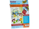 Folia Mobile Eulen, Blau/Rot/Grün/Gelb