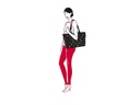Reisenthel Tasche Shopper e1 Dots Mehrfarbig/Schwarz