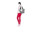 Reisenthel Tasche Shopper M Twist Silver Schwarz; Mehrfarbig
