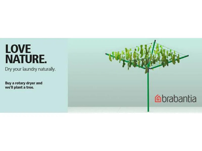 Brabantia Standtrockner HangOn 15 m, Schwarz