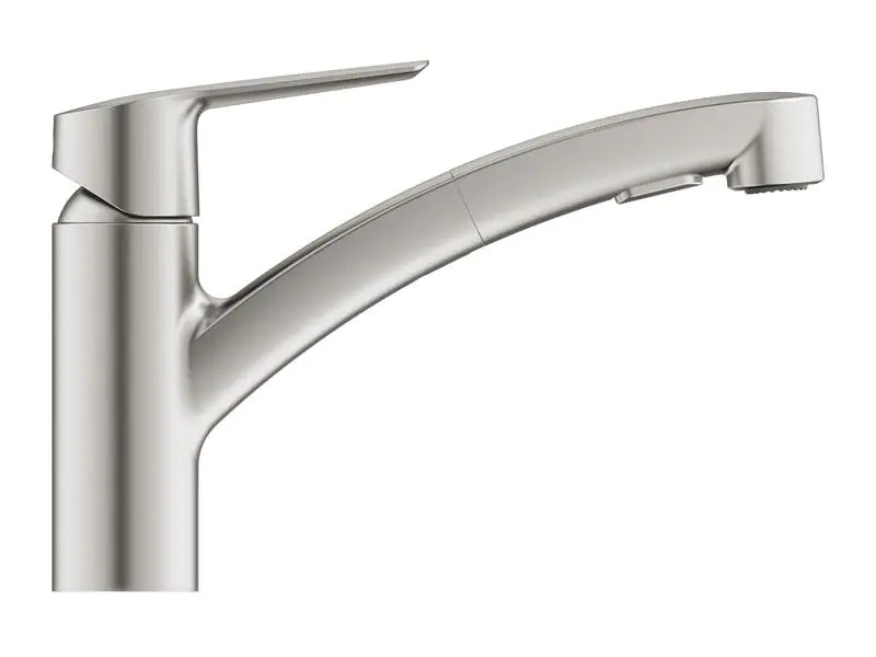 GROHE Küchenarmatur Start 1/2″, Supersteel, herausziehbar