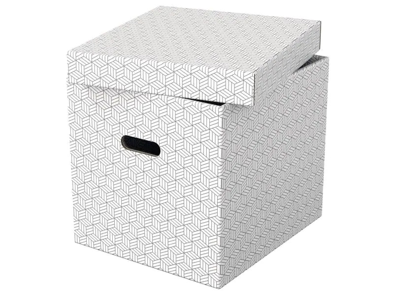 Leitz Aufbewahrungsbox Esselte Home Cube Gross, 3 Stück, Grau