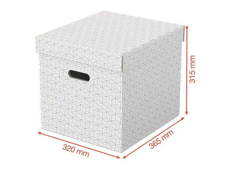 Leitz Aufbewahrungsbox Esselte Home Cube Gross, 3 Stück, Grau