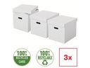 Leitz Aufbewahrungsbox Esselte Home Cube Gross, 3 Stück, Grau