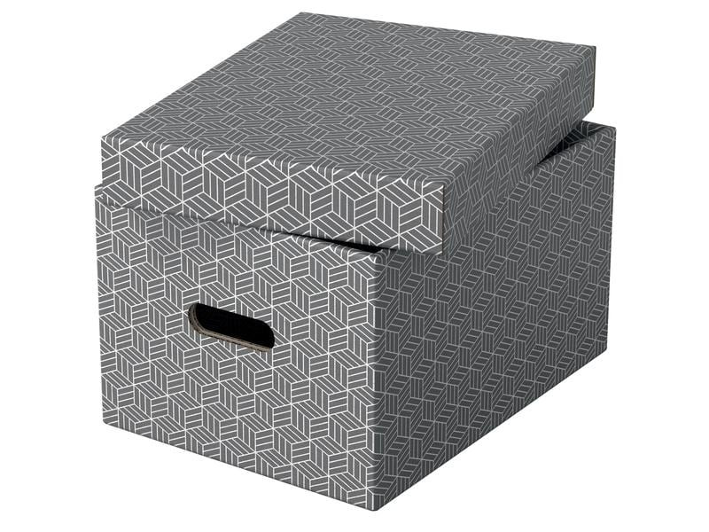 Leitz Aufbewahrungsbox Esselte Home M Mittel, 3 Stück, Grau
