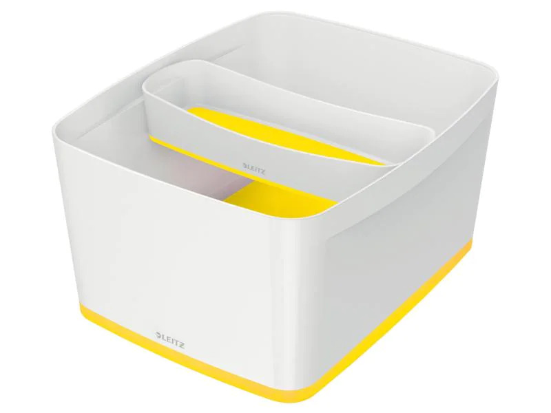 Leitz Aufbewahrungsbox MyBox WOW Gross, Gelb; Weiss, Deckel