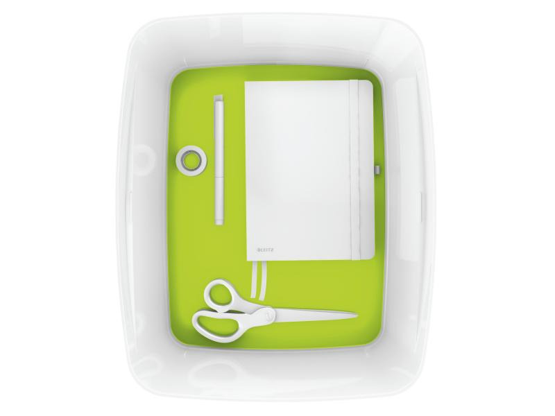 Leitz Aufbewahrungsbox MyBox WOW Gross, Grün; Weiss, Deckel