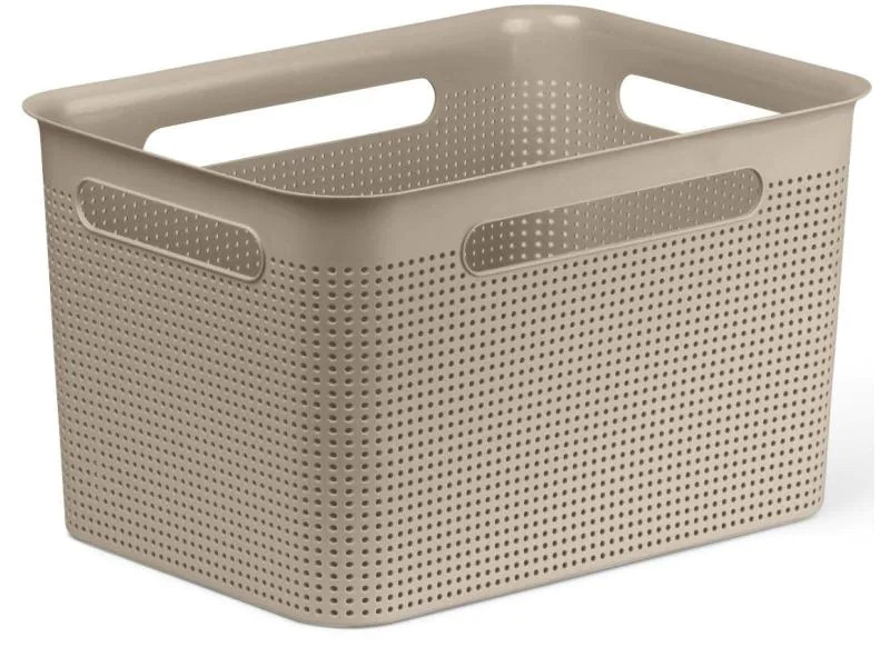 Rotho Aufbewahrungsbox BRISEN 16 l, Cappuccino