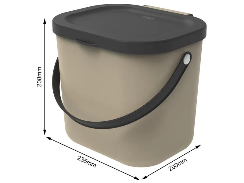 Rotho Recyclingeimer  Albula 6 l, Braun