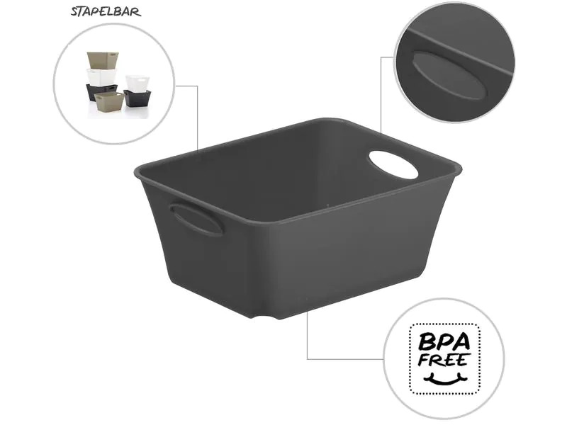 Rotho Aufbewahrungsbox Living Box C7 / 0.5 l Anthrazit