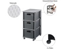 Rotho Schubladenbox Tower Country A4 Anthrazit