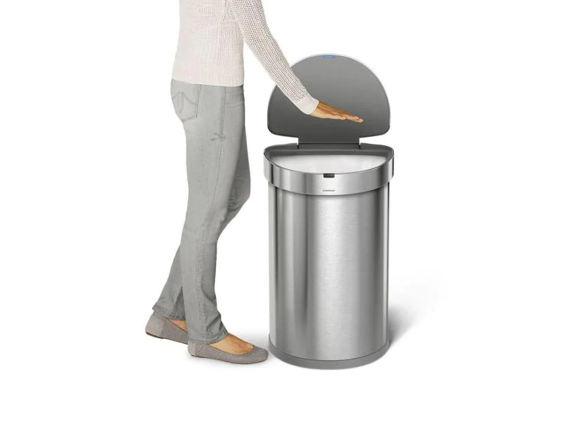 Simplehuman Sensorabfalleimer 45 Liter, Silber