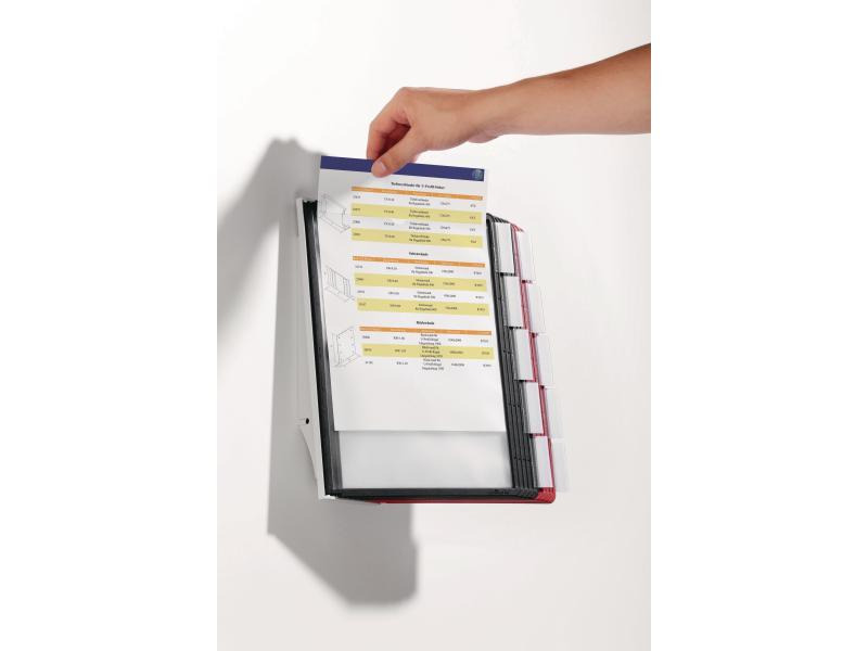DURABLE Dokumentenhalter Sherpa WALL A4 Rot/Schwarz
