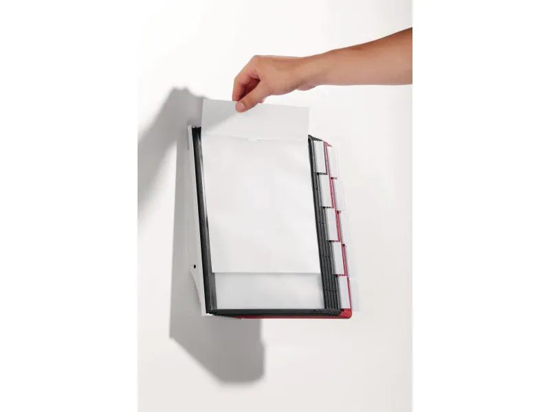 DURABLE Dokumentenhalter Sherpa WALL A4 Rot/Schwarz