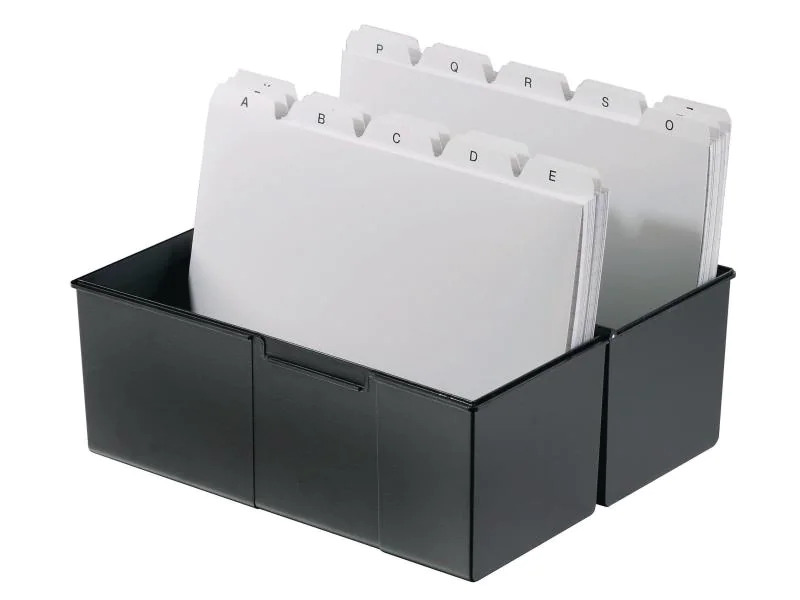 HAN Karteibox A5  Quer, 450 Karten, Schwarz