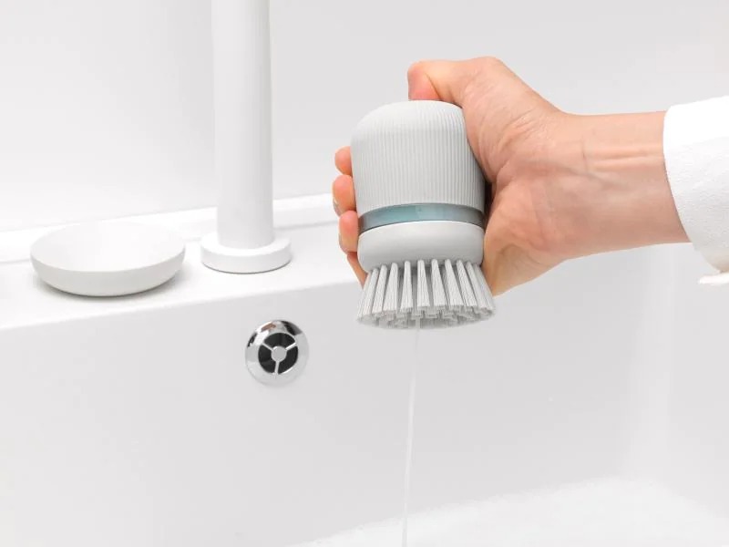 Brabantia Spülbürste mit Seifenspender Hellgrau