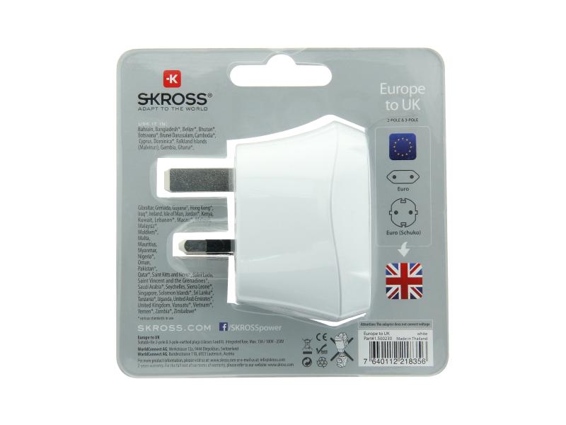 SKROSS Reiseadapter Country EU - UK