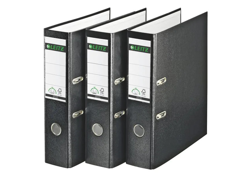 Leitz Ordner Swiss Edition 180°, 8 cm, A4, Schwarz