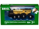 BRIO Eisenbahn Goldene Batterielok mit Licht und Sound