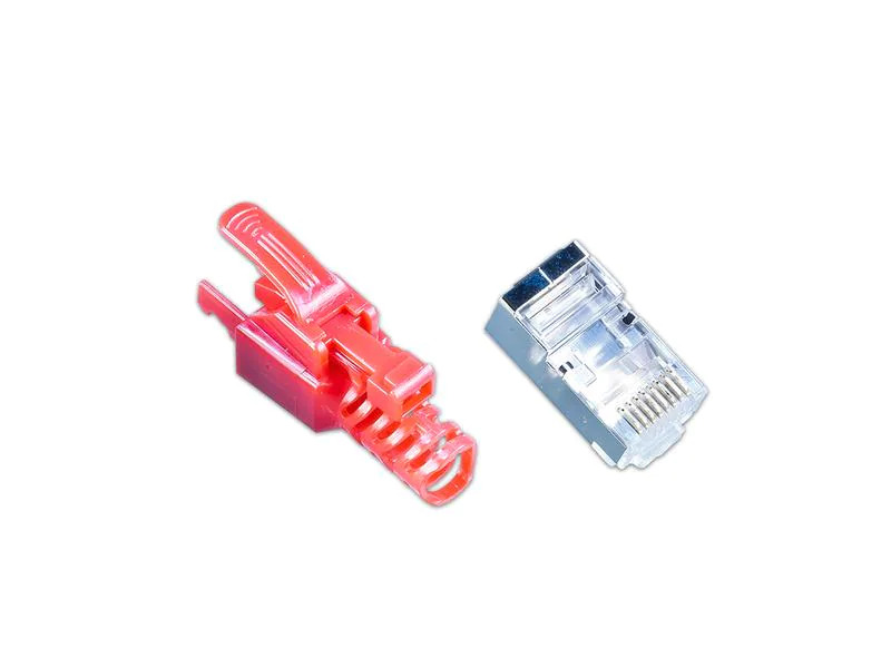 Wirewin Stecker RJ45 KAT6A Securelock 10 Stück, Rot