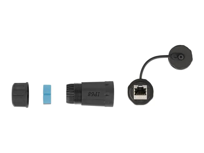 Delock Kupplung RJ-45, Cat.6A, Blau, wasserfest, 1 Stück