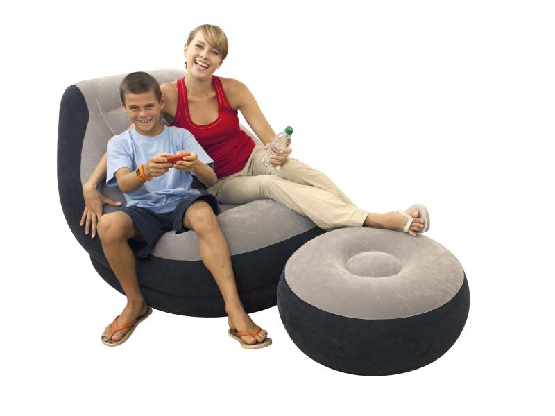 Intex Sitzkissen Ultra Lounge aufblasbar Grau