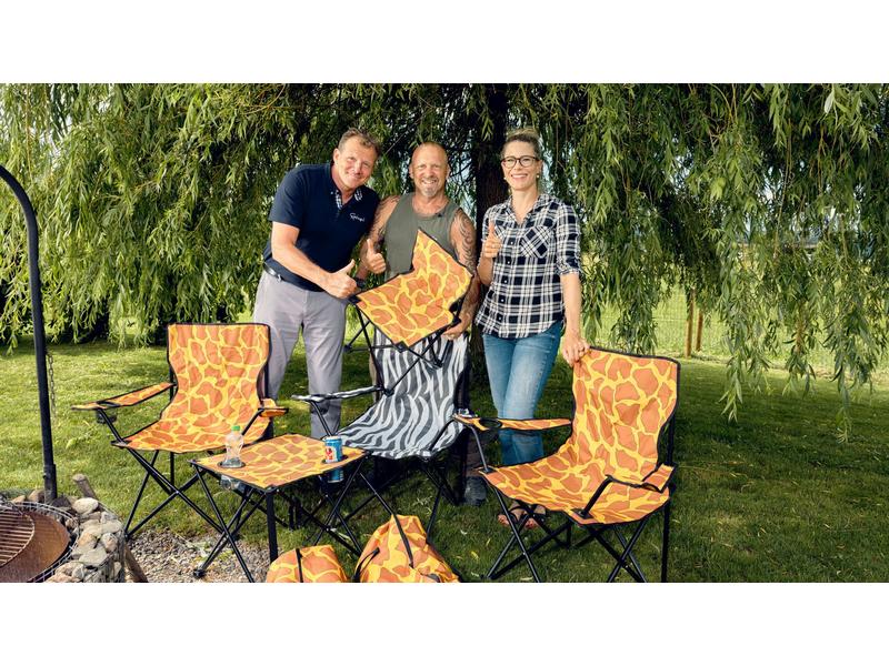 Zebraffo Camping-Sitzgarnitur Zebra 3er