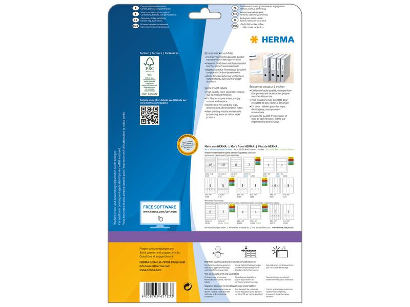 HERMA Rückenschilder 225 Etiketten à 25 Blatt
