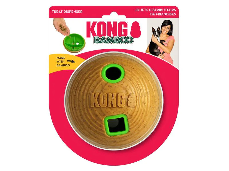 Kong Futterball Bamboo Feeder Ø 12 cm, Gelb