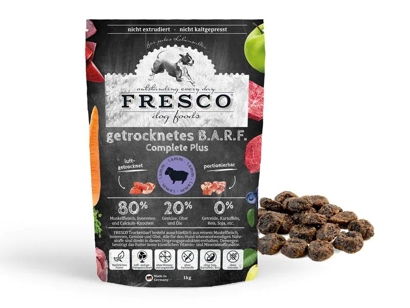 FRESCO Trockenfutter BARF Complete Plus Lamm 1 kg