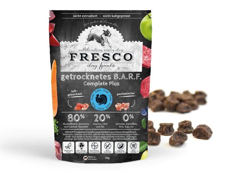 FRESCO Trockenfutter BARF Complete Plus Pute, 1 kg