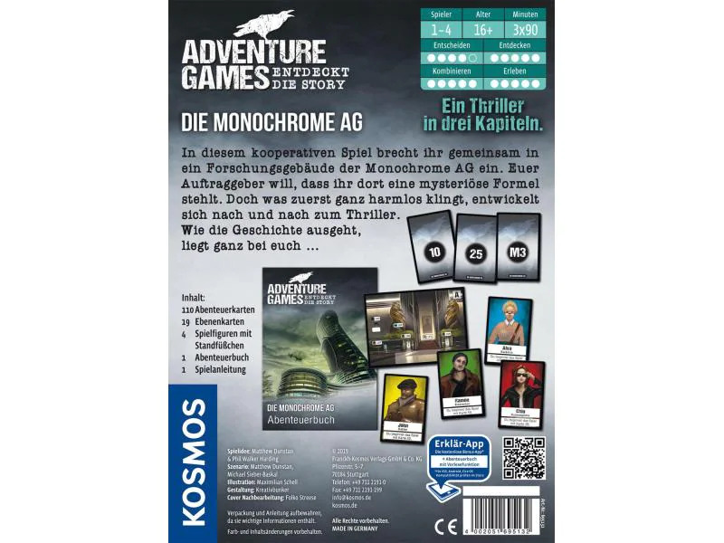 Kosmos Familienspiel Adventure Games: Die Monochrome AG